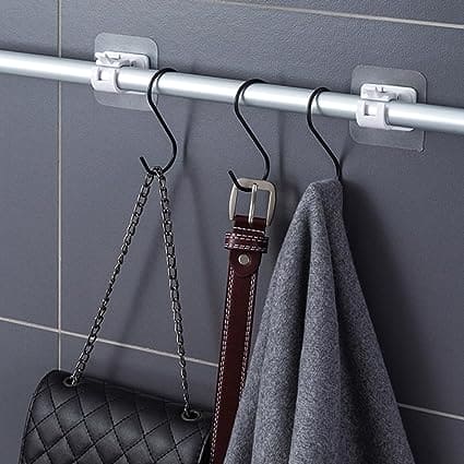Set Of 2 Transparent Curtain Rod Holder, Household Fixed Clip, Hanging Hook Holder, Self Adhesive Sticky Hooks, Adjustable Clamp Bracket Holder, Crossbar Hook for Storing Gadgets, Multipurpose Curtain Rod Holder Set Of 2 Transparent Curtain Rod Holder, Household Fixed Clip, Hanging Hook Holder, Self Adhesive Sticky Hooks, Adjustable Clamp Bracket Holder, Crossbar Hook for Storing Gadgets, Multipurpose Curtain Rod Holder